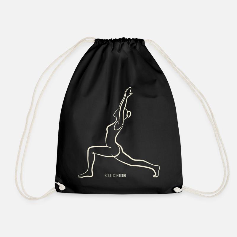 SOUL CONTOUR - Virabhadrasana - Drawstring Bag - black