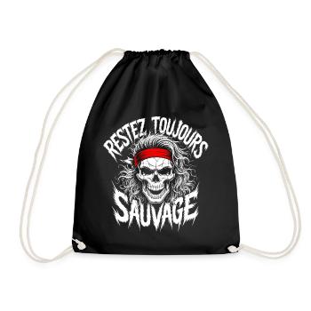 Stay Wild Skull - Turnbeutel - Schwarz - Vorne