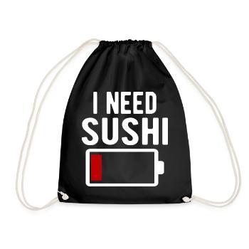 J’ai besoin d’une décharge de batterie spirituelle pour sushi - Sac de sport léger - noir - Devant