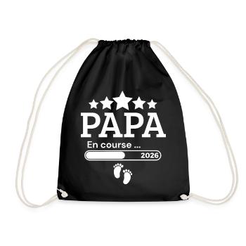 Dad in progress 2026 Pregnancy Announcement Future - Sac de sport léger - noir - Devant