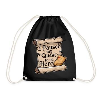 J’ai mis en pause mon jeu MMO gerd de la quête pour être ici - Sac de sport léger - noir - Devant