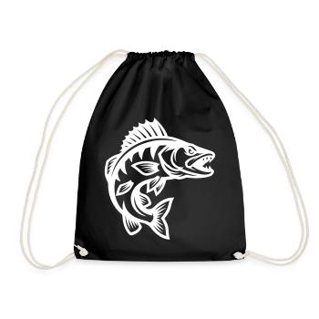 Pike Fish - Drawstring Bag - black - Front
