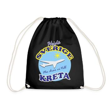 Adieu Suède - Maintenant nous allons en Crète - Sac de sport léger - noir - Devant
