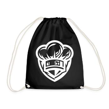 Cuisinage de l’icône du chapeau de chef - Sac de sport léger - noir - Devant