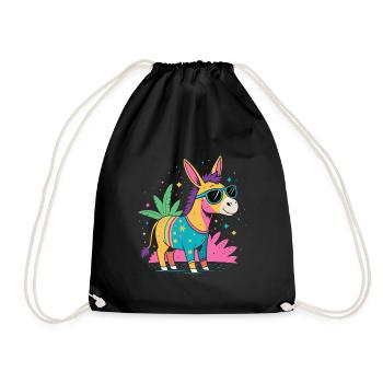 Eselfestliche Regenbogensonnenbrille - Turnbeutel - Schwarz - Vorne