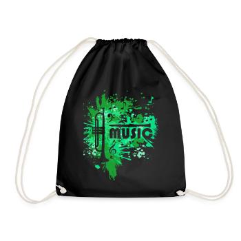 Musique de Projections de Trompette Verte - Sac de sport léger - noir - Devant
