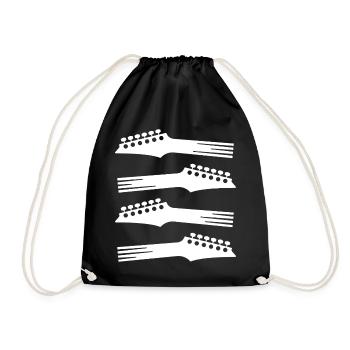 Silhouettes de tête de guitare - Sac de sport léger - noir - Devant