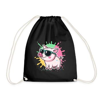 Warm Pig Sonnenbrille - Turnbeutel - Schwarz - Vorne