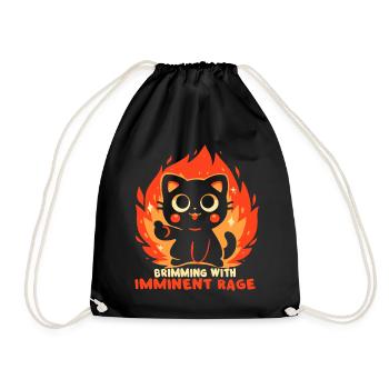 Brimming with Imminent Rage - Drawstring Bag - black - Front