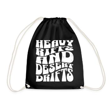 Heavy Riffs & Desert Drifts. - Drawstring Bag - black - Front