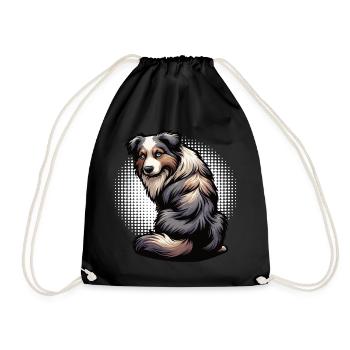 Australian Shepherd Aussie Aussiebesitzer Aussies - Turnbeutel - Schwarz - Vorne