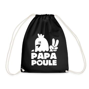 Papa Poule - Sac de sport léger - noir - Devant