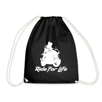 Ride For Life Motorcycle Adventure - Drawstring Bag - black - Front