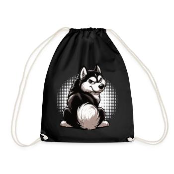 Husky Huskies Husky Owners Husky Owners Husky Fans - Drawstring Bag - black - Front