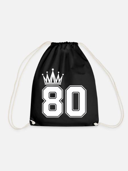 80_krone- - Drawstring Bag - black