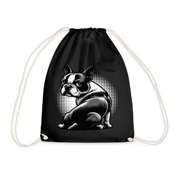 Boston Terrier Boston Terrier Owner Bostie - Drawstring Bag - black - Front