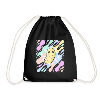 Cornichon pastel étoilé - Sac de sport léger - noir - Devant