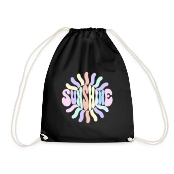 Soleil pastel rayonnant - Sac de sport léger - noir - Devant
