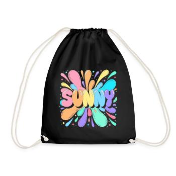 Sunny Splash Lettres Multicolores - Sac de sport léger - noir - Devant
