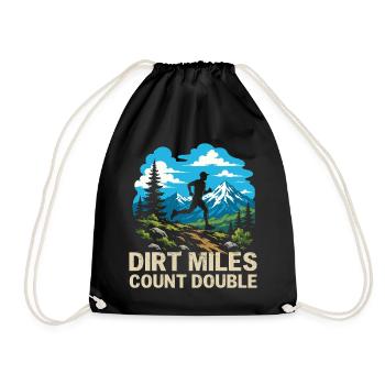 Course en sentier - Les miles en terre comptent double - Sac de sport léger - noir - Devant