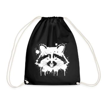 Raton Laveur Splash Blanc - Sac de sport léger - noir - Devant