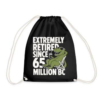 Extremely Retired Since 65 T-Rex - Turnbeutel - Schwarz - Vorne