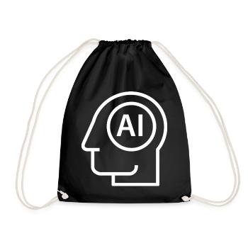 Ai, Artificial Intelligence, AI Technology - Drawstring Bag - black - Front