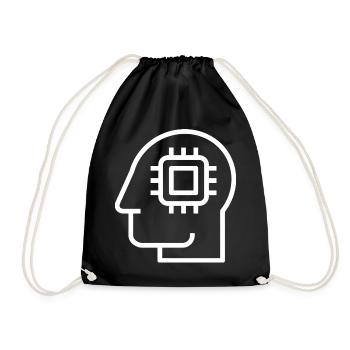 Ai, Artificial Intelligence, AI Technology - Drawstring Bag - black - Front