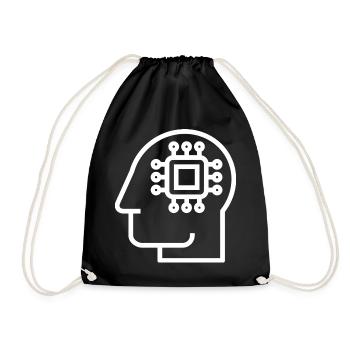 Ai, Artificial Intelligence, AI Technology - Drawstring Bag - black - Front