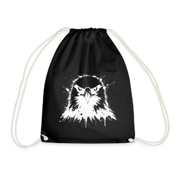 Abstrakter Splash Eagle - Turnbeutel - Schwarz - Vorne