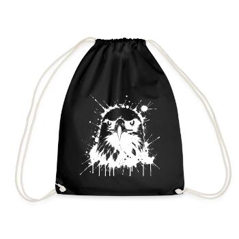 White Splash Eagle - Turnbeutel - Schwarz - Vorne