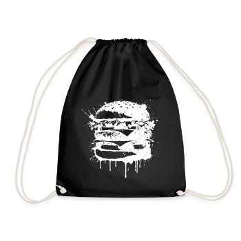 Burger Street Art Blanc - Sac de sport léger - noir - Devant