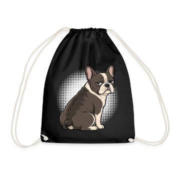 French Bulldog Frenchie Frenchie Owner - Drawstring Bag - black - Front