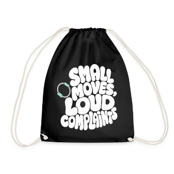 Pilates – Small Moves, Loud Complaints - Turnbeutel - Schwarz - Vorne
