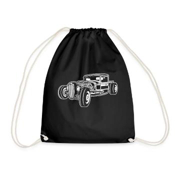 Hot Rod / Roue Rod 06_wei ß - Sac de sport léger - noir - Devant