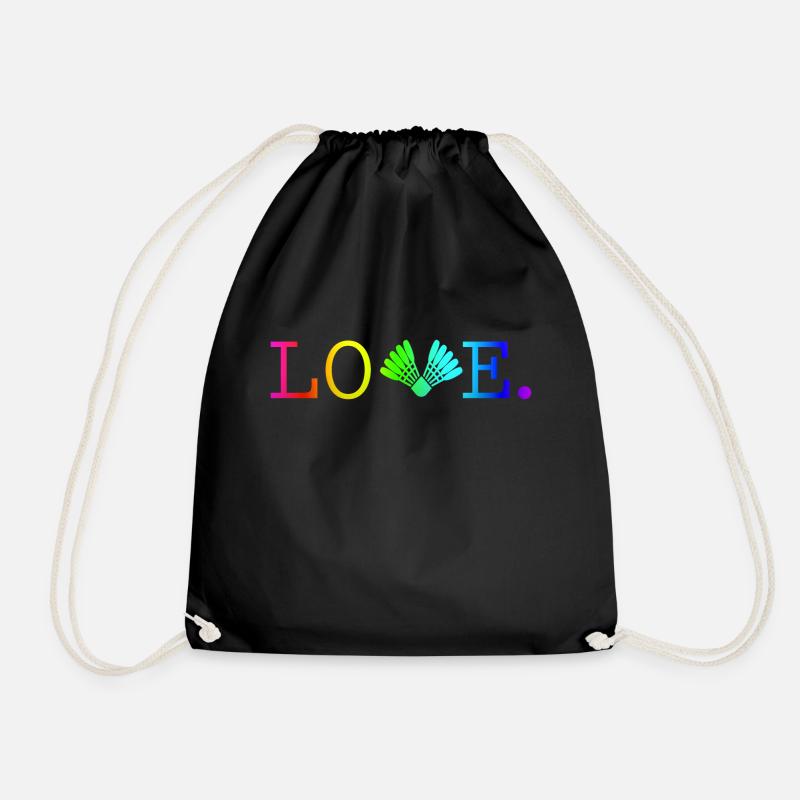 Badminton Love quode colors T-Shirt - Turnbeutel - Schwarz