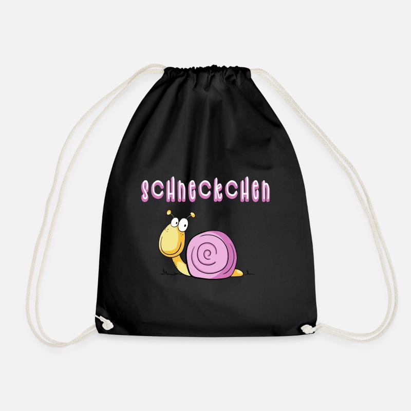 Lustige Scheckchen Schnecke I Comic - Turnbeutel - Schwarz