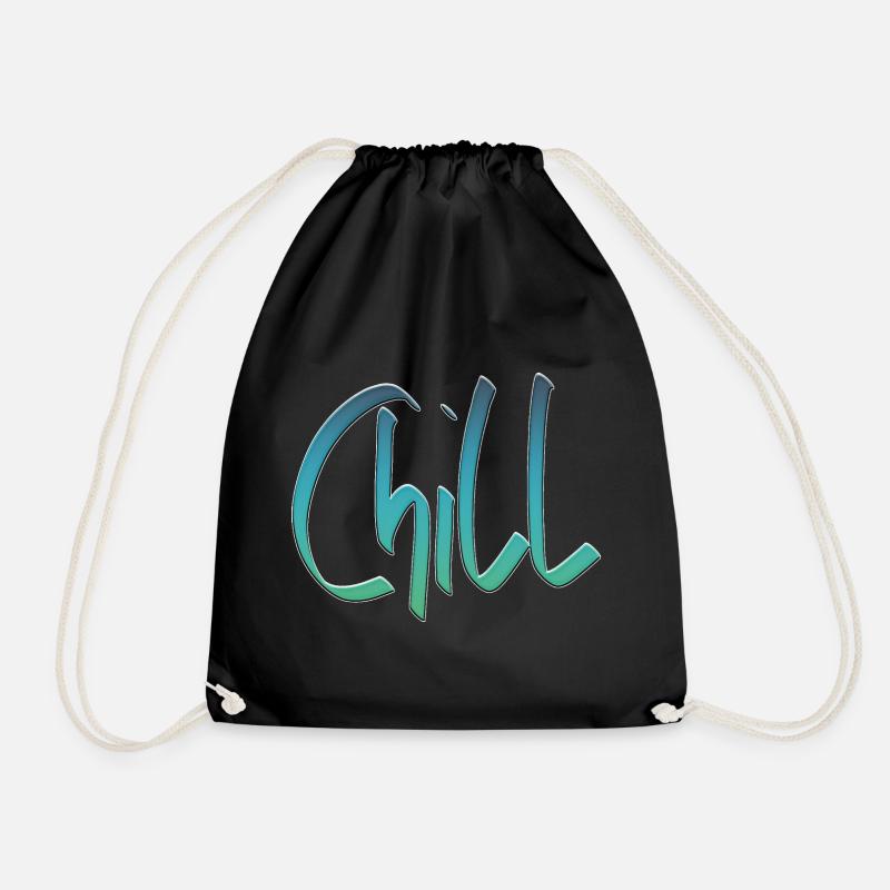 Chill mal wieder - Turnbeutel - Schwarz