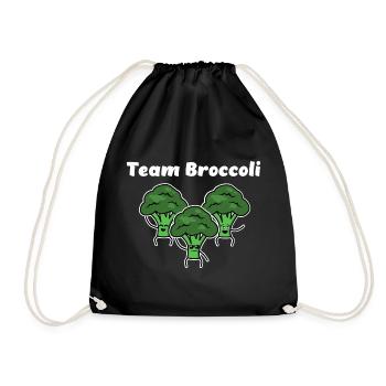 Team broccoli - Drawstring Bag - black - Front