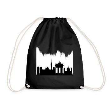 Berlin Germany Deutschland Skyline City - Drawstring Bag - black - Front