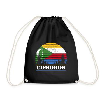 Comoros - Drawstring Bag - black - Front