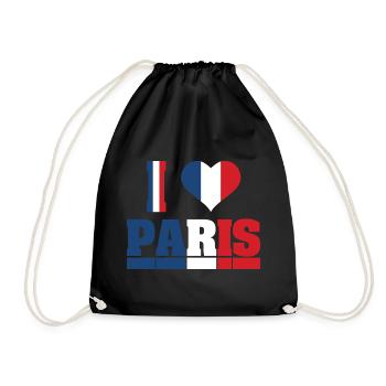 I love paris j’aime Paris France - Sac de sport léger - noir - Devant