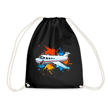 Avion - Sac de sport léger - noir - Devant