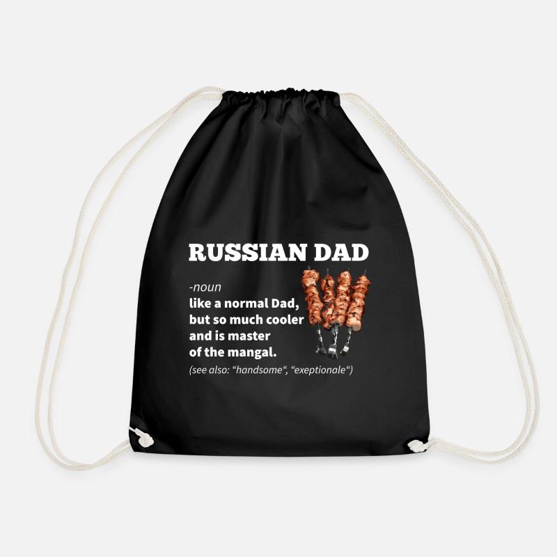 Russischer Vater Geschenk - Turnbeutel - Schwarz