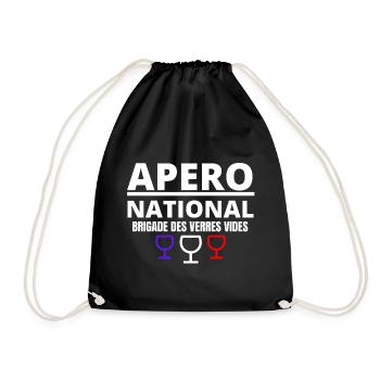 apéro, apéro national, picole nationale - Sac de sport léger - noir - Devant