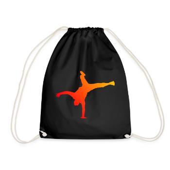 Hip Hop Breakdance Bboy Bgirl Break Dance Hommes - Sac de sport léger - noir - Devant