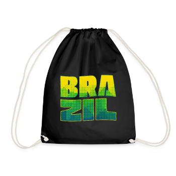 Lettrage brésilien aux couleurs nationales - Sac de sport léger - noir - Devant
