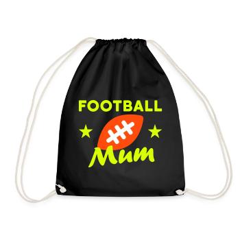 Football mum (stars, football) - Sac de sport léger - noir - Devant