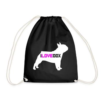 J’ADORE DOX Dog Fan Propriétaire Cool Citations Dictons - Sac de sport léger - noir - Devant