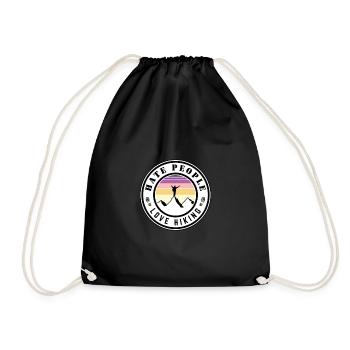 Les gens détestent la randonnée - Sac de sport léger - noir - Devant